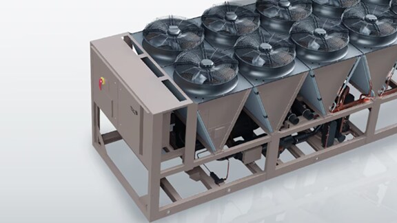 Industrial chiller system showcasing cavAsia's expertise in heating, refrigeration, and sanitary systems engineering and implementation